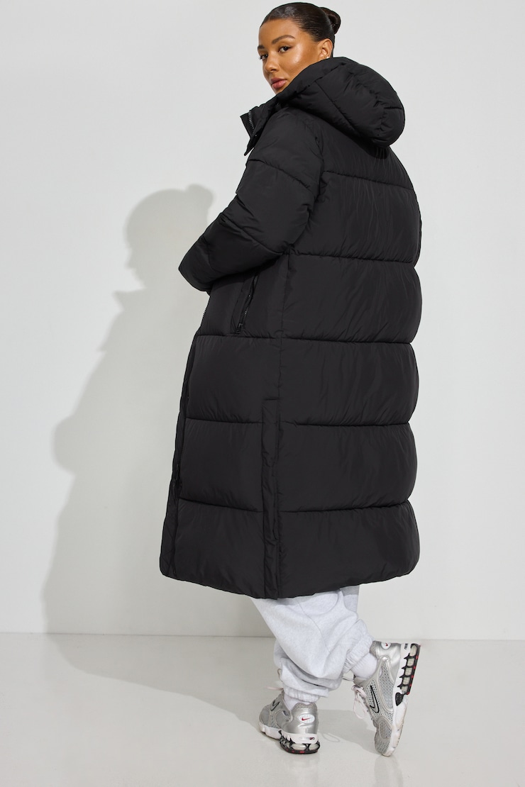 Maxi Puff Coat, Jet Black, large