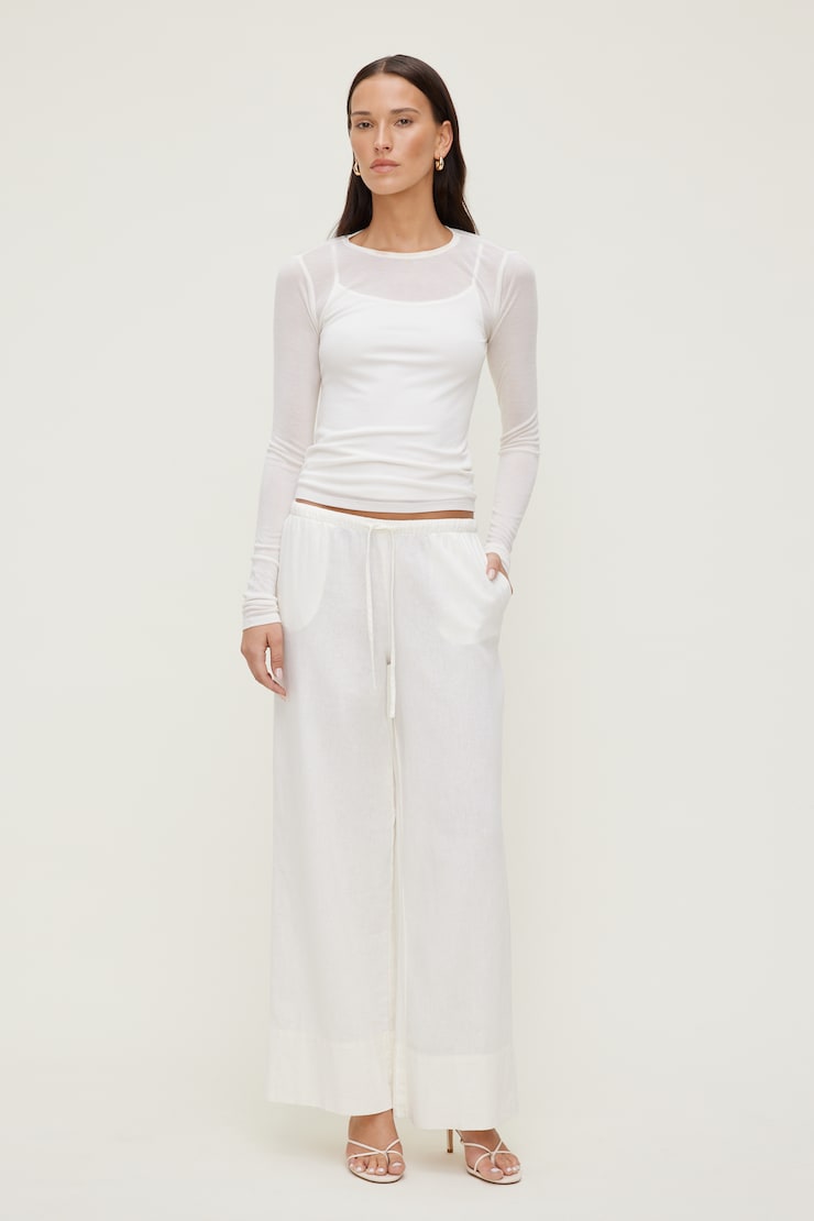 Leo Linen Wide Leg Pants