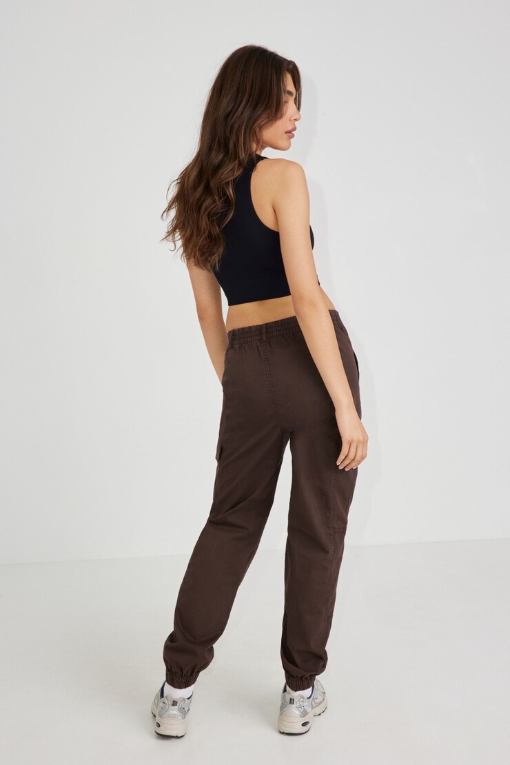 Brianna Bubble Pant, Dark Toffee Brown, large