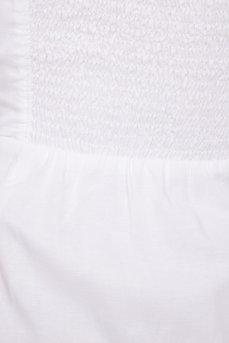 Paloma Puff Sleeve Twist Front Mini Dress Bright White large