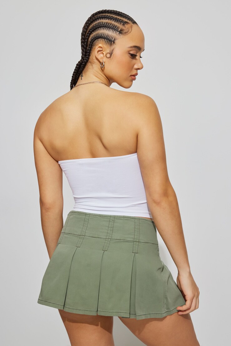 Lexi Pleated Skort, Python Green, large