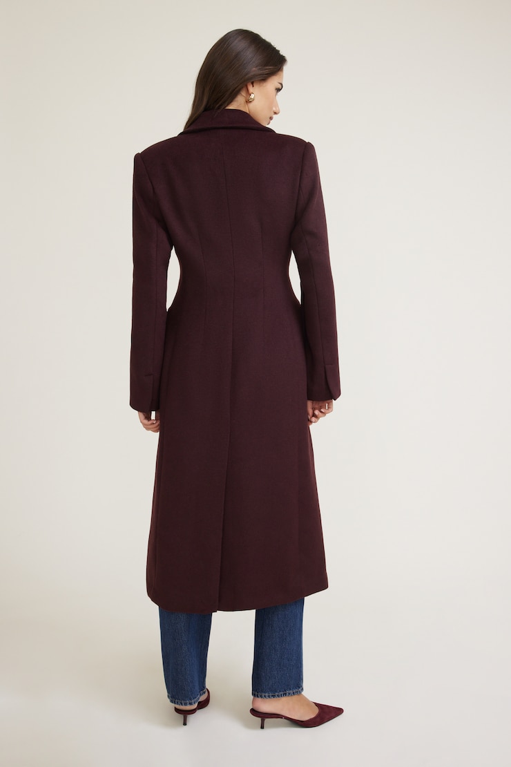 Manteau de laine cintré Mûre persane large