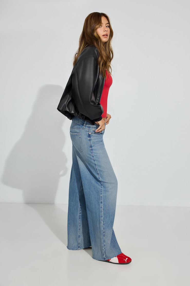 Low Rise Wide Leg Jeans, Brynn Blue, large