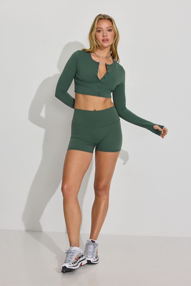 Active Booty Shorts, Urban Chic Green, large