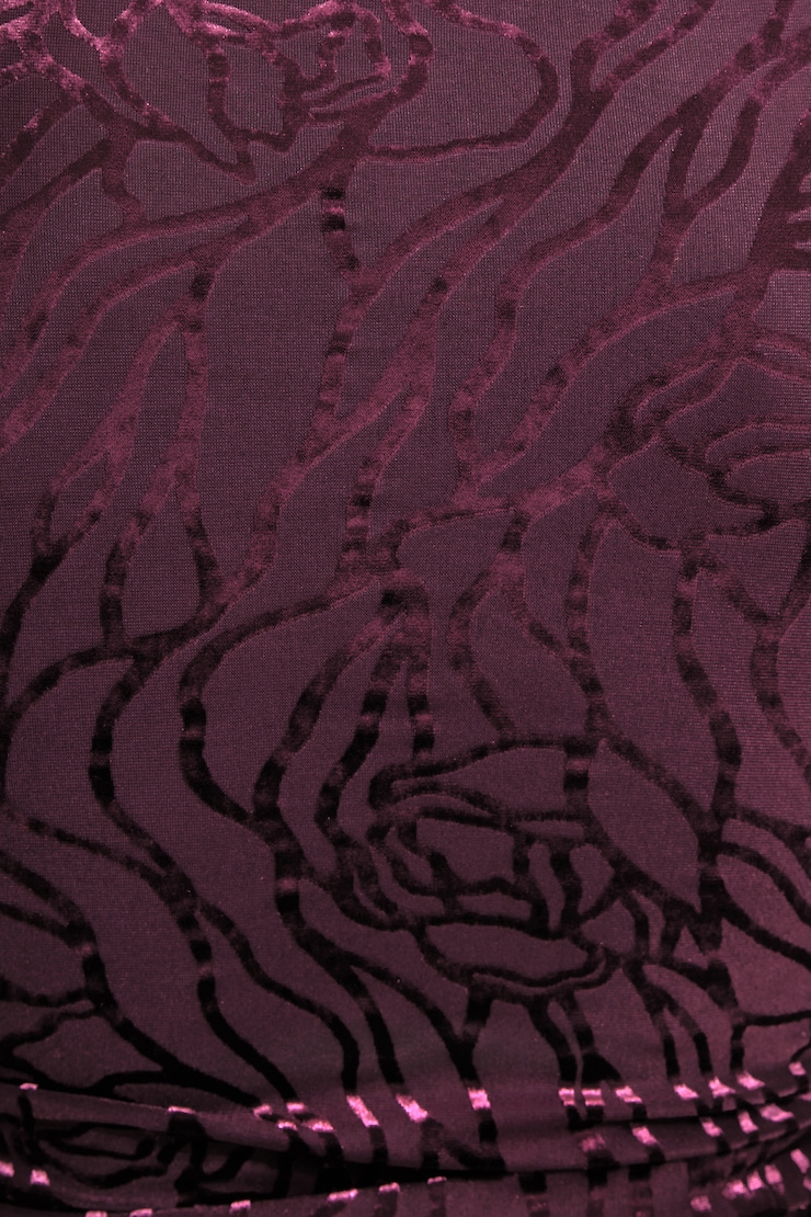 Stella Burnout Long Sleeve T-Shirt Black Cherry Flowers large