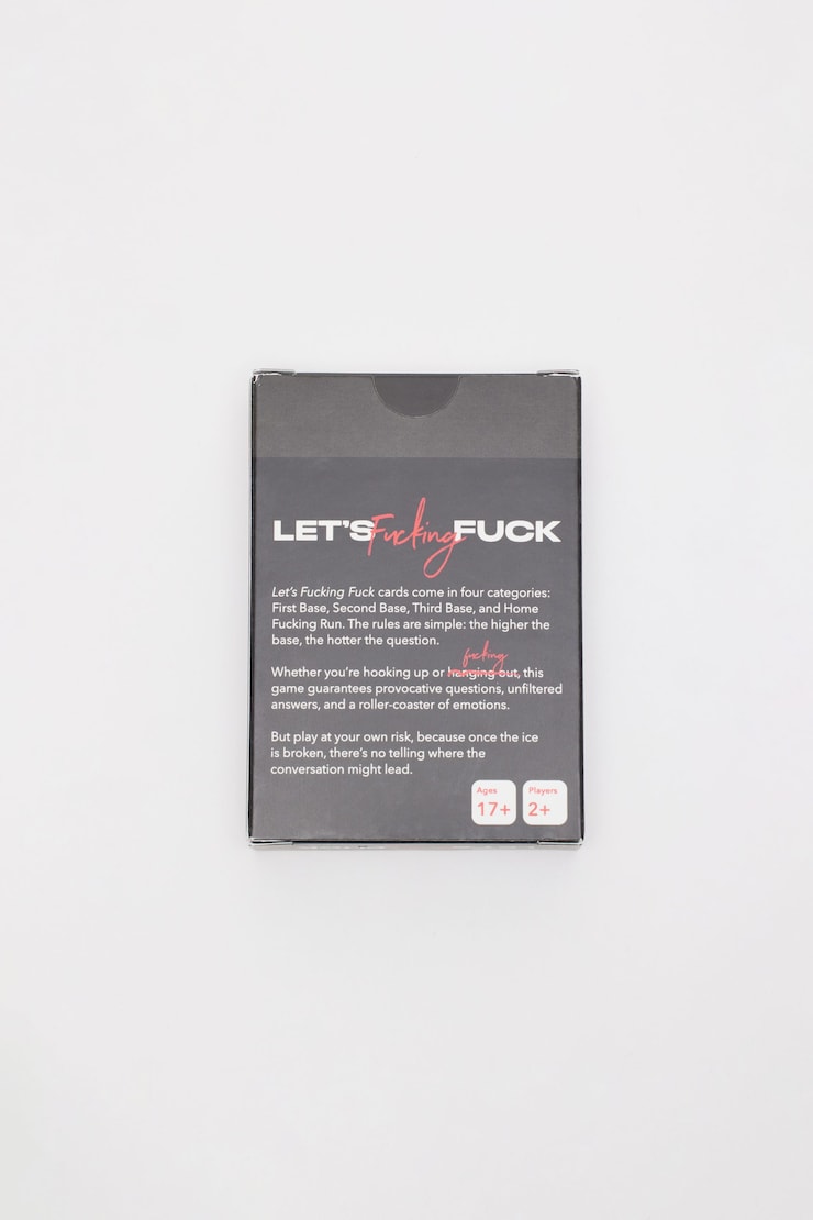 SERENA KERRIGAN | Jeu de cartes « Let's Fucking Fuck » Noir et rouge large