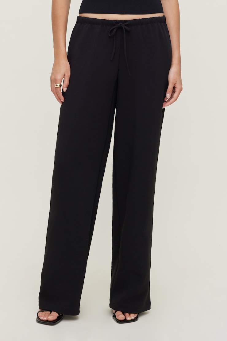 Leo Airflow Wide Leg Pants Jet Black large