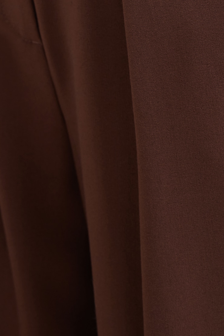 Pleated Wide Leg Pants Bitter Chocolate Burgundy large
