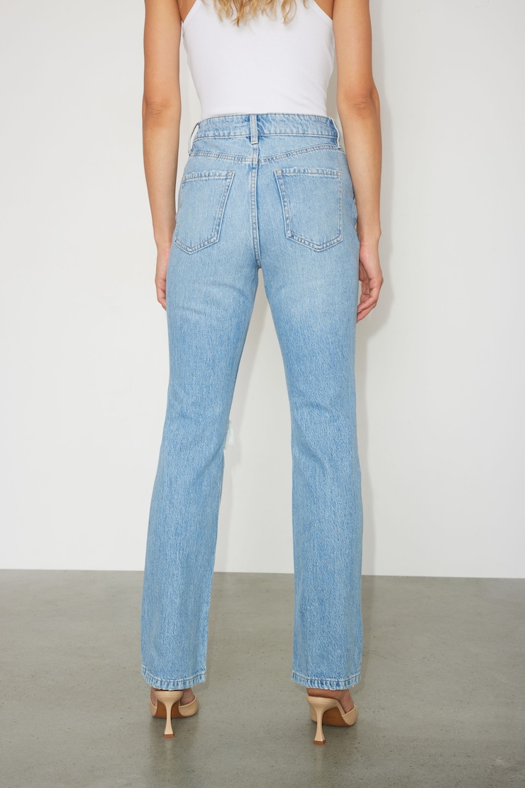 Candice Distressed Bootcut Jeans Indigo Medium Blue large