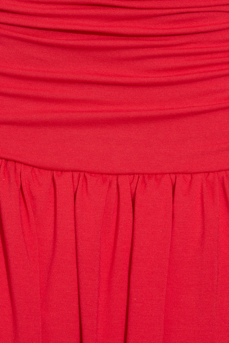 Flirty Hem Tube Romper Dress, Tomato Puree Red, large