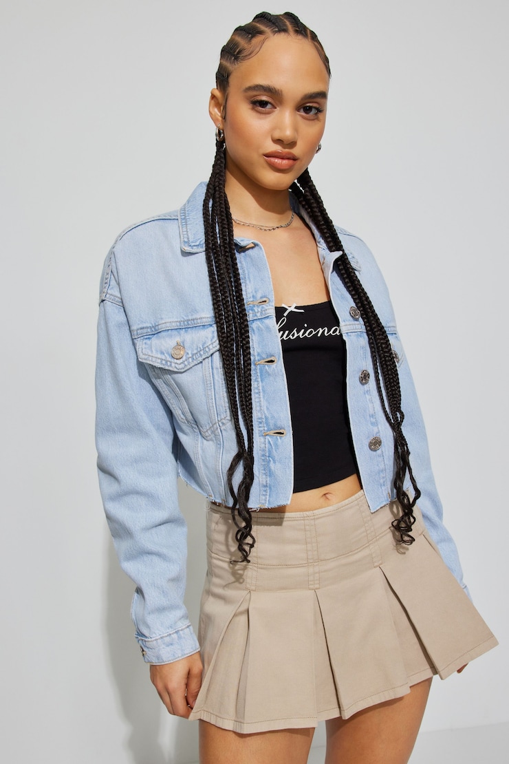 Boyfriend Crop Jacket, Jojo Blue, large