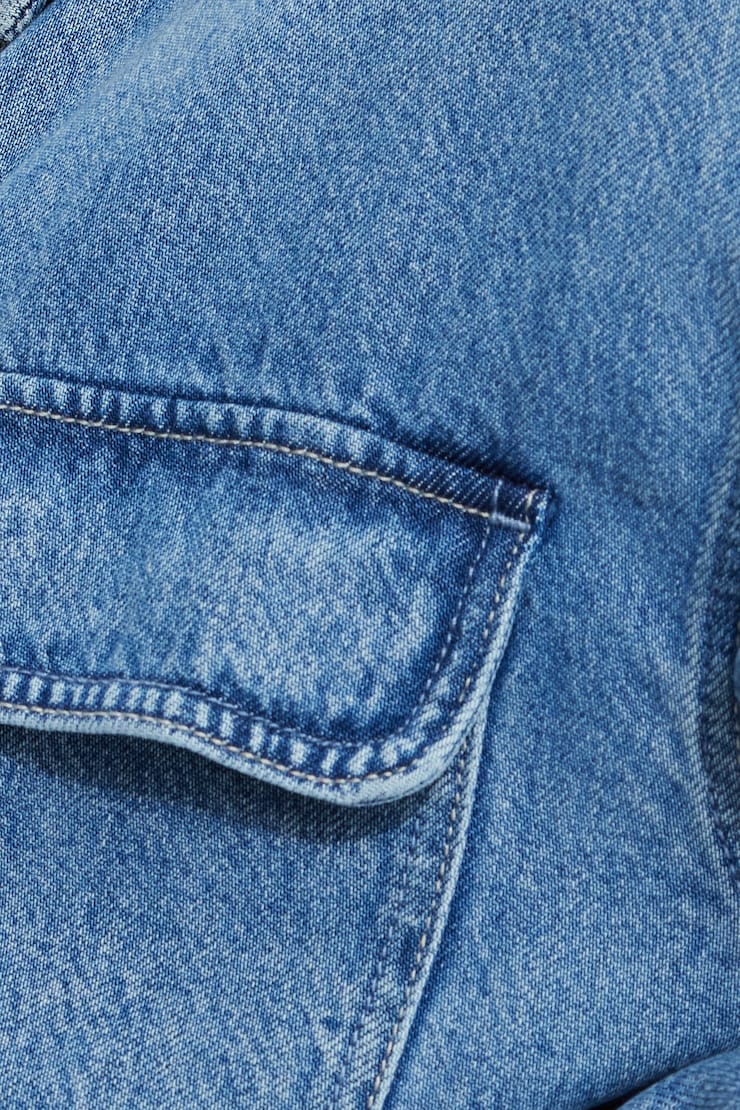 Oversized Tencel™ Denim Shirt Medium Indigo / Oxford Blue large
