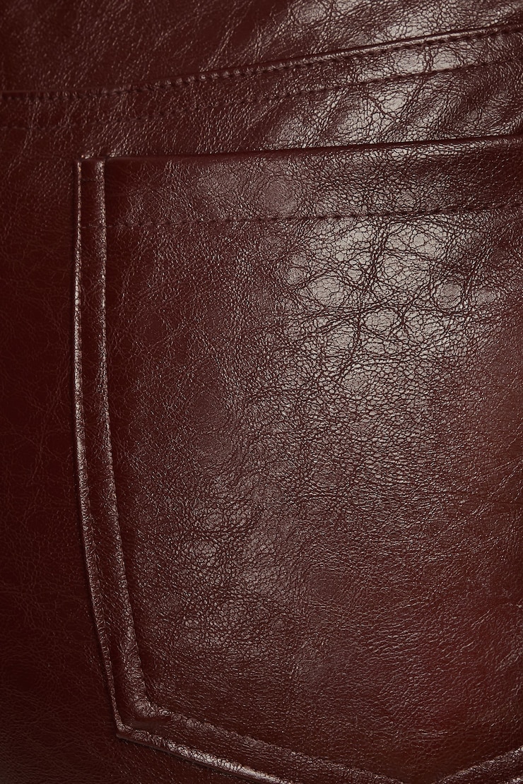 Pantalon droit en faux cuir Justina