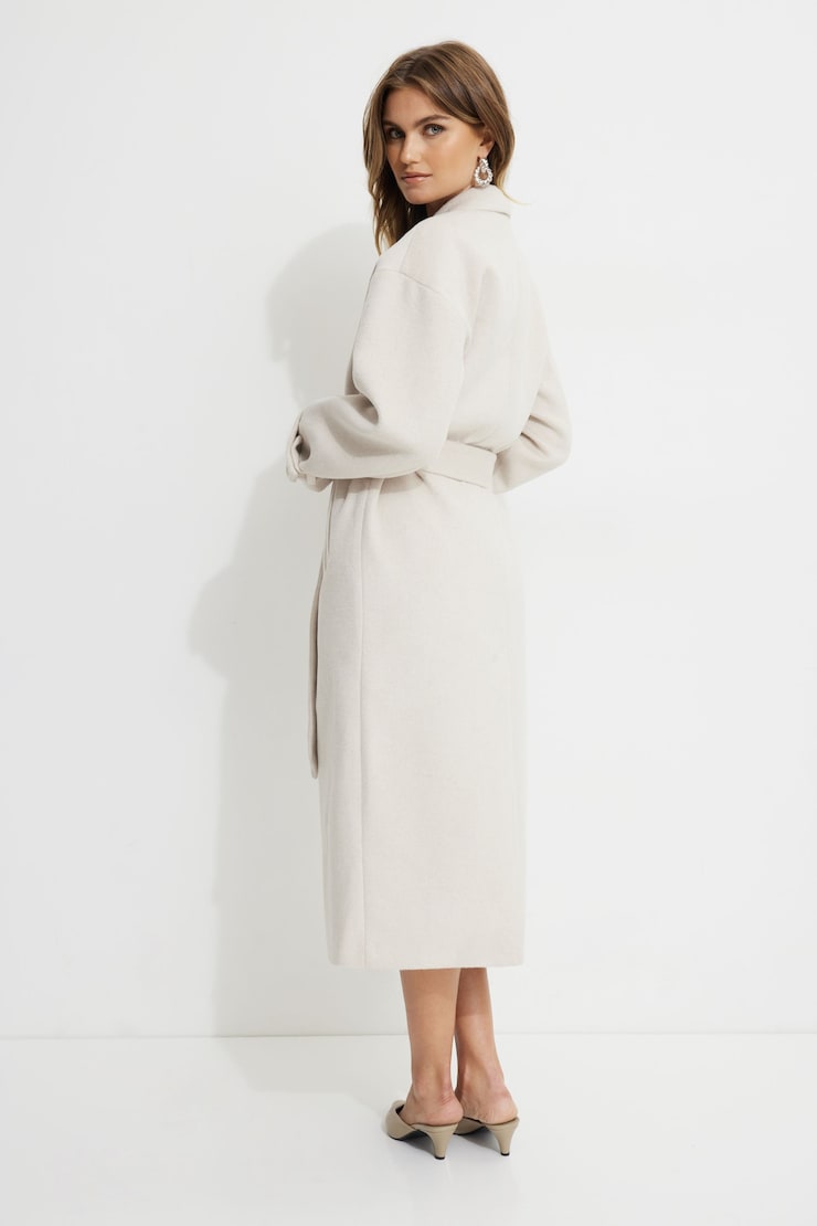 Belted Wool Coat Rainy Day large