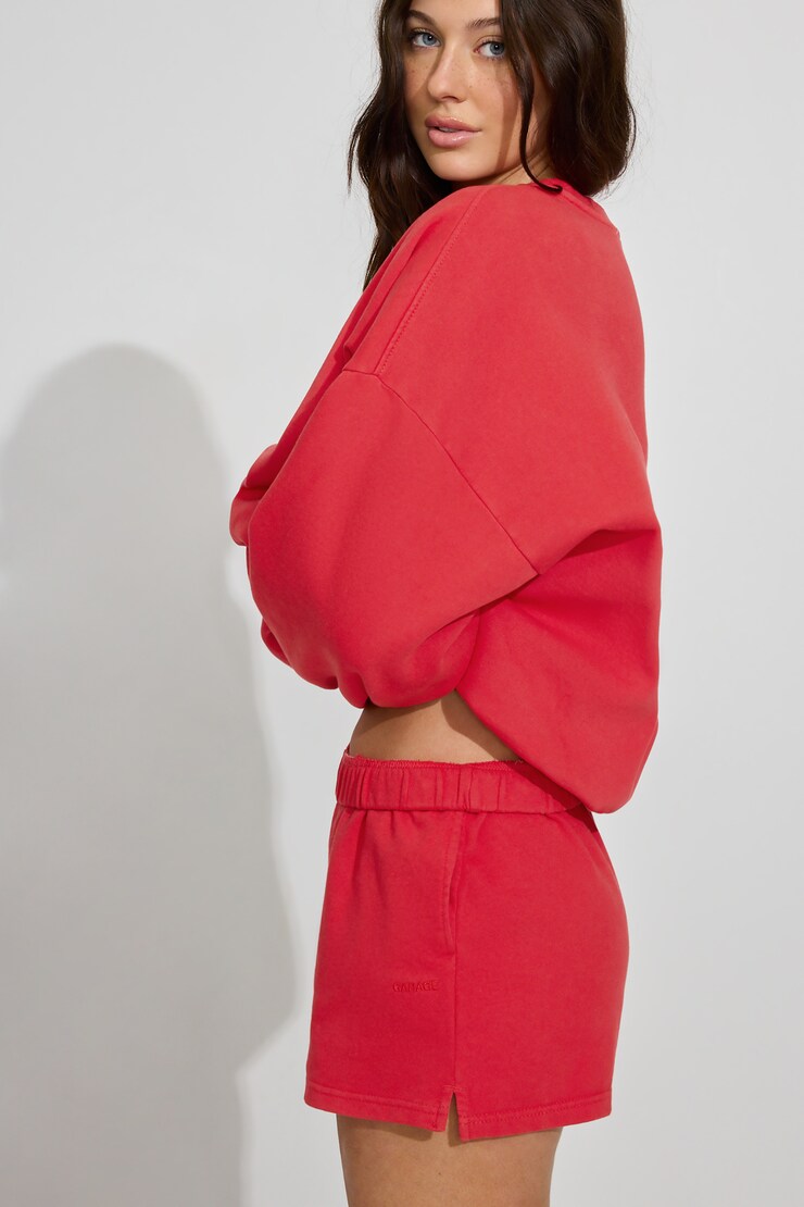 Sweatshirt à col rond UltraFleece, Rouge purée de tomate, large
