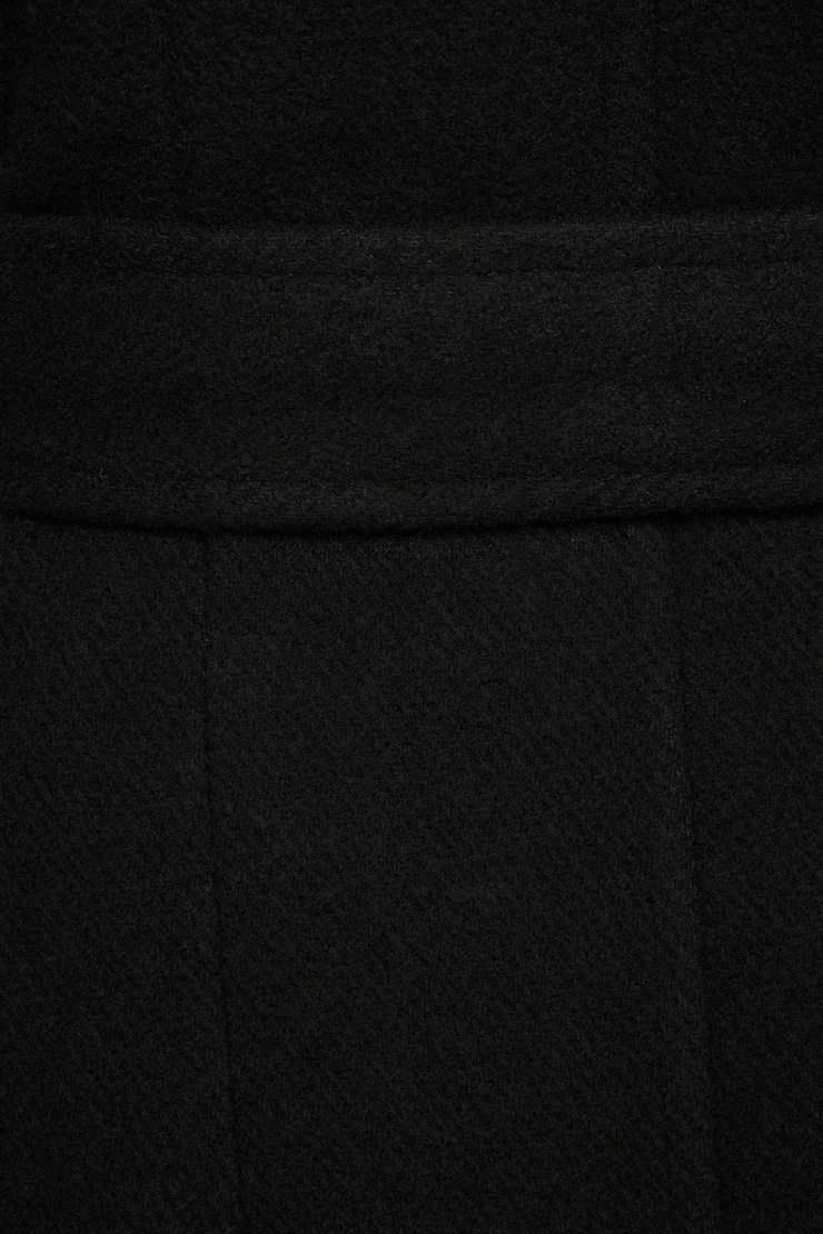 Belted Maxi Coat Jet Black  large