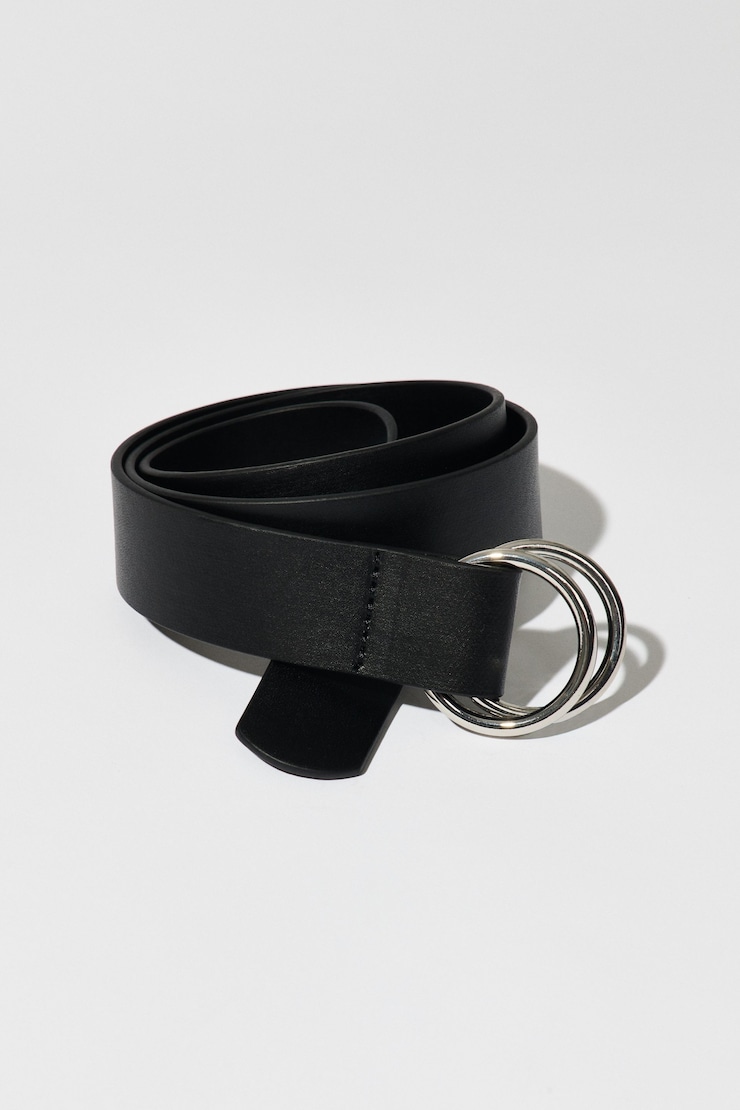 Double Loop Belt, Jet Black , large