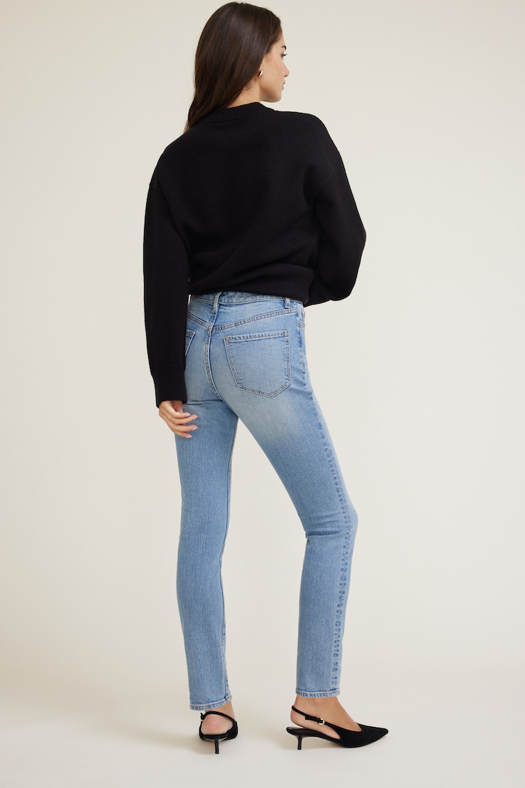 Goldie Stretch High Rise Skinny Leg Jeans Medium Dark Indigo / Remi Blue large