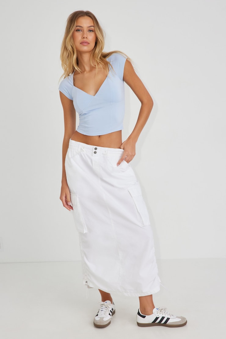 Open Neckline Tee, Kentucky Blue, large