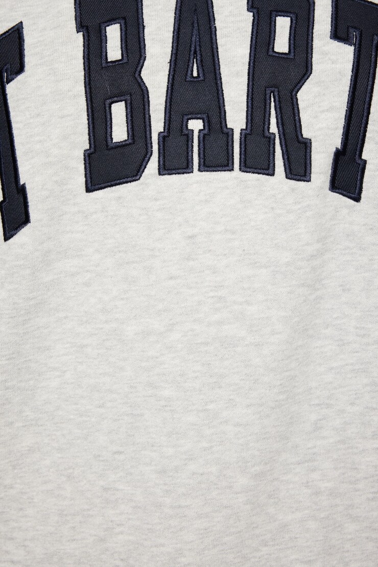 Classic Appliqué Crew Neck Sweatshirt Fall Grey Mix & St Barths Art large