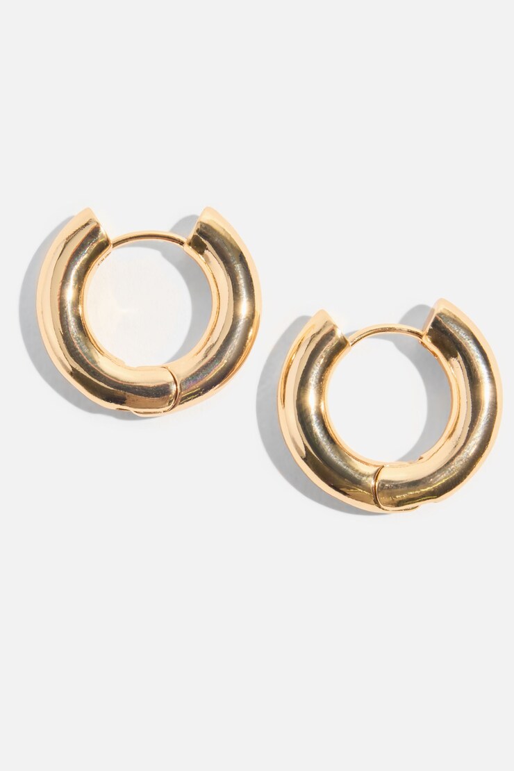 Seamless Mini Hoop Earrings Gold large