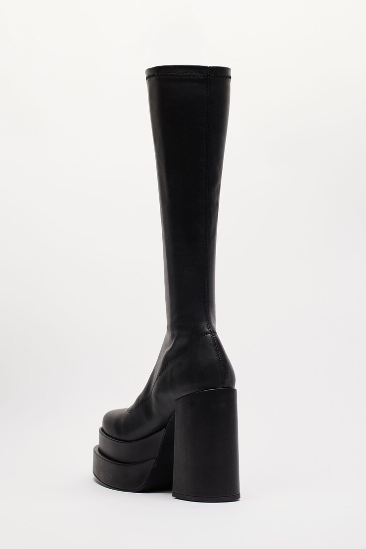 STEVE MADDEN - Cypress Knee High Platform Boot, Jet Black, large