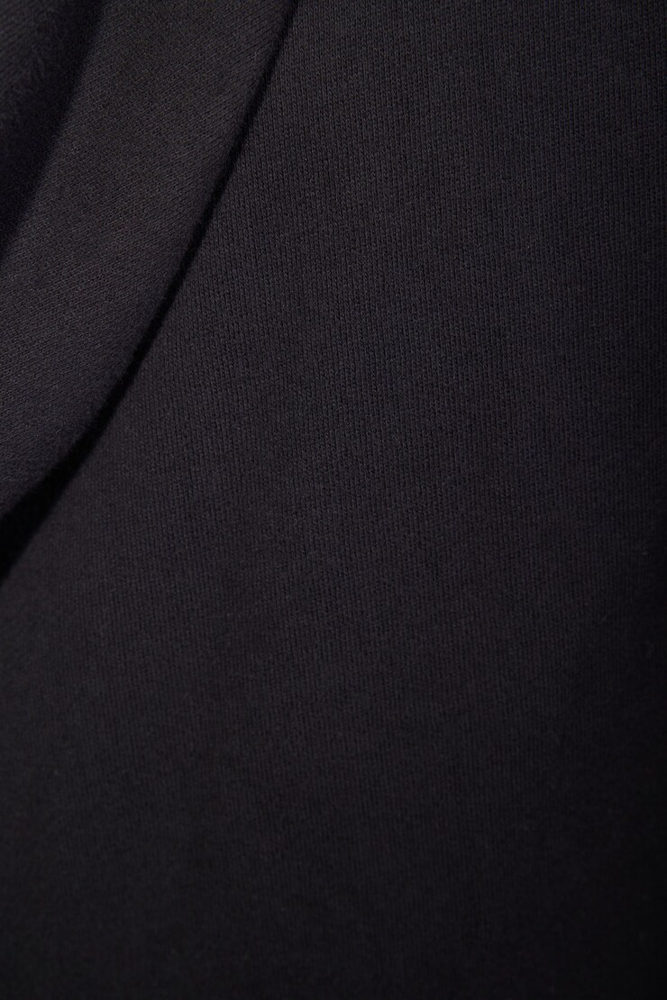 Cropped Zippy Hoodie, JET BLACK, large