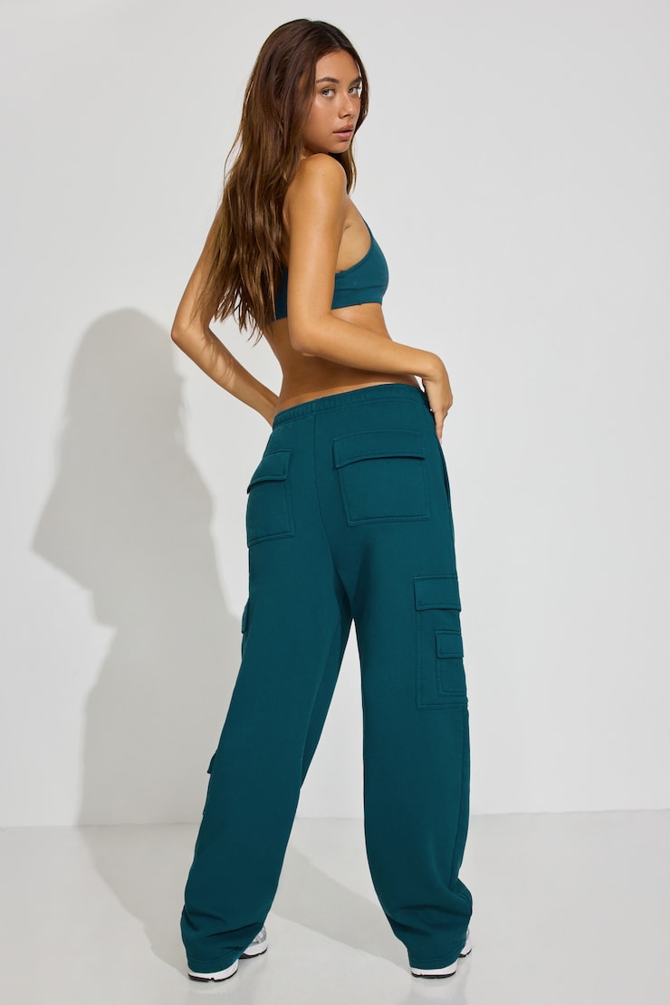 UltraFleece Cargo Sweatpants, Teal Tease, large