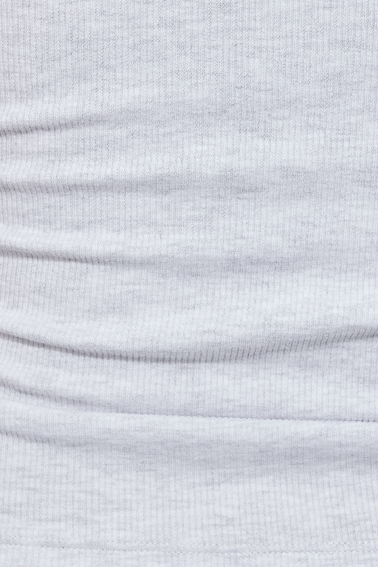 SnatchRib Deep V-Neck T-Shirt, Spring Grey Mix, large