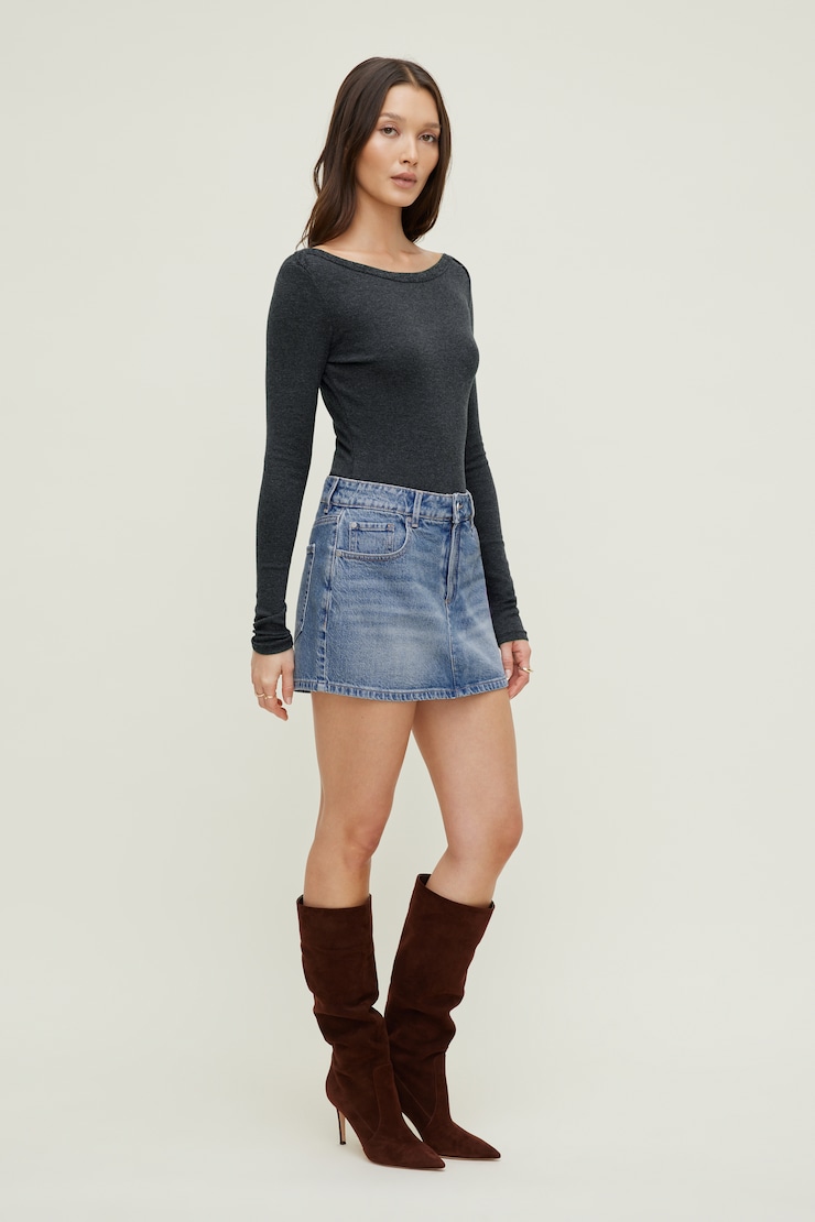 Gia Mini Denim Skort Medium Light Indigo / Tulum Blue large