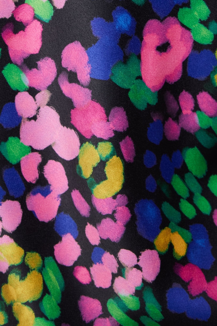 Dani Cowl Neck Satin Slip Dress Multi-Color Abstract large