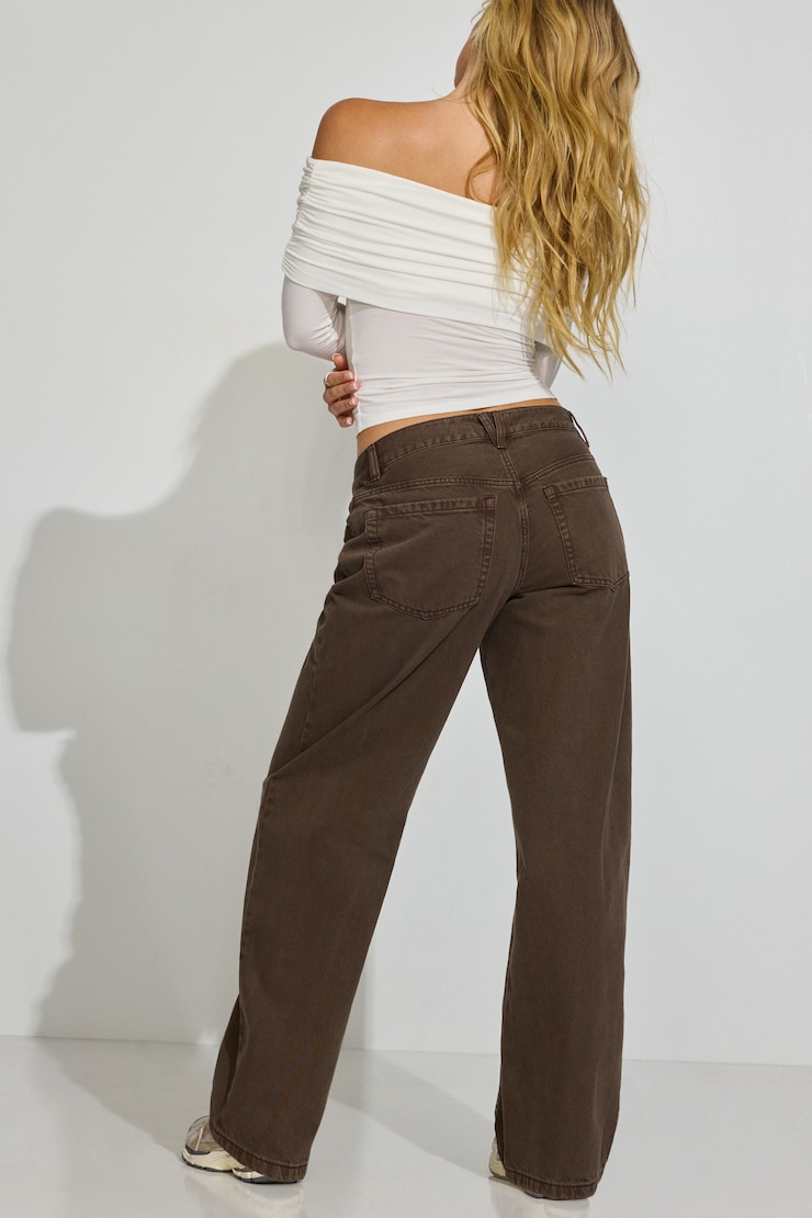 Low Rise Baggy Pants, Diesel Brown, large