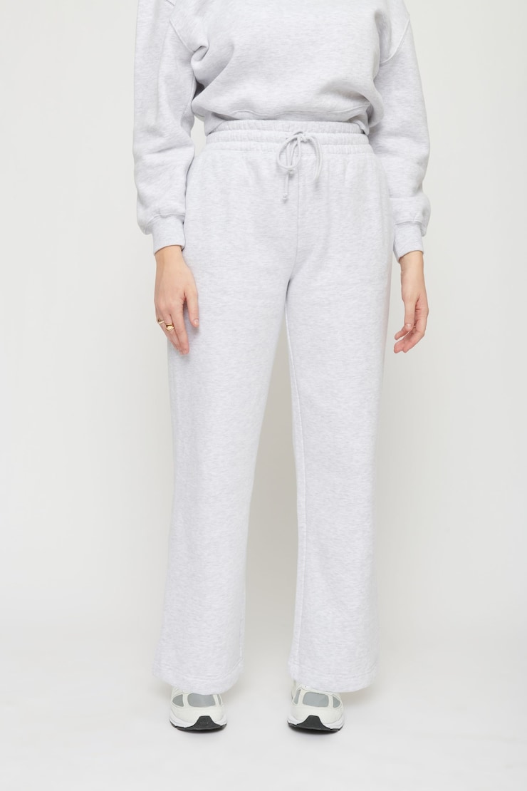 Grove Fleece Wide Leg Pant Spring Grey Mix large