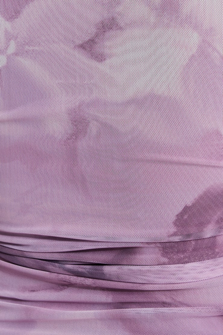 Haut en maille à manches longues Stella Violet floral large