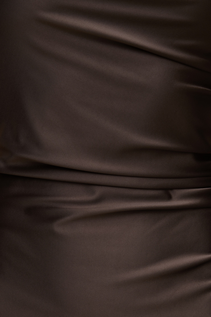 Jayde Stretch Satin Maxi Dress Satin Java Brown large