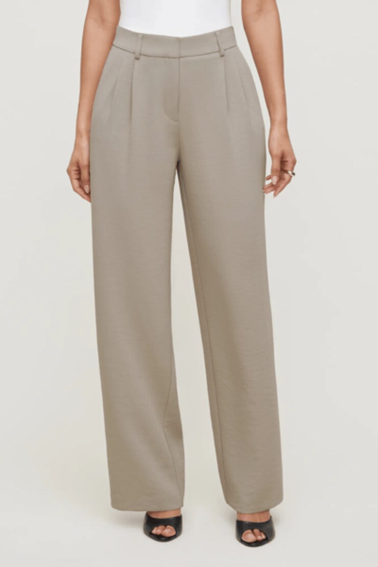Alex Airflow Wide Leg Pants Pebblestone Grey large