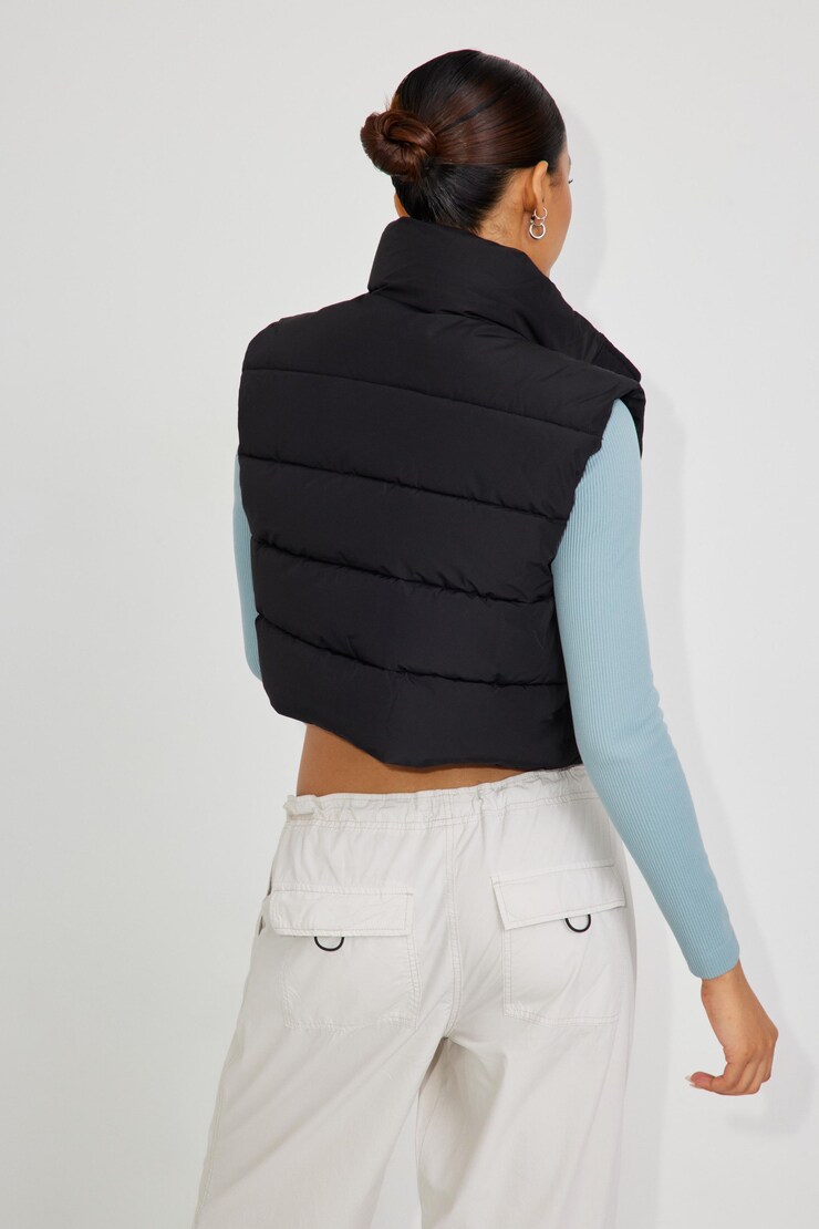Tech Puffer Vest, Jet Black , large
