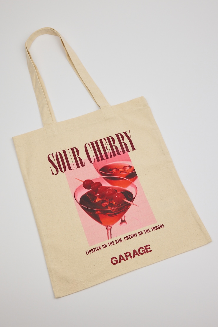 Garage Reusable Tote Bag, Sour Cherry, large