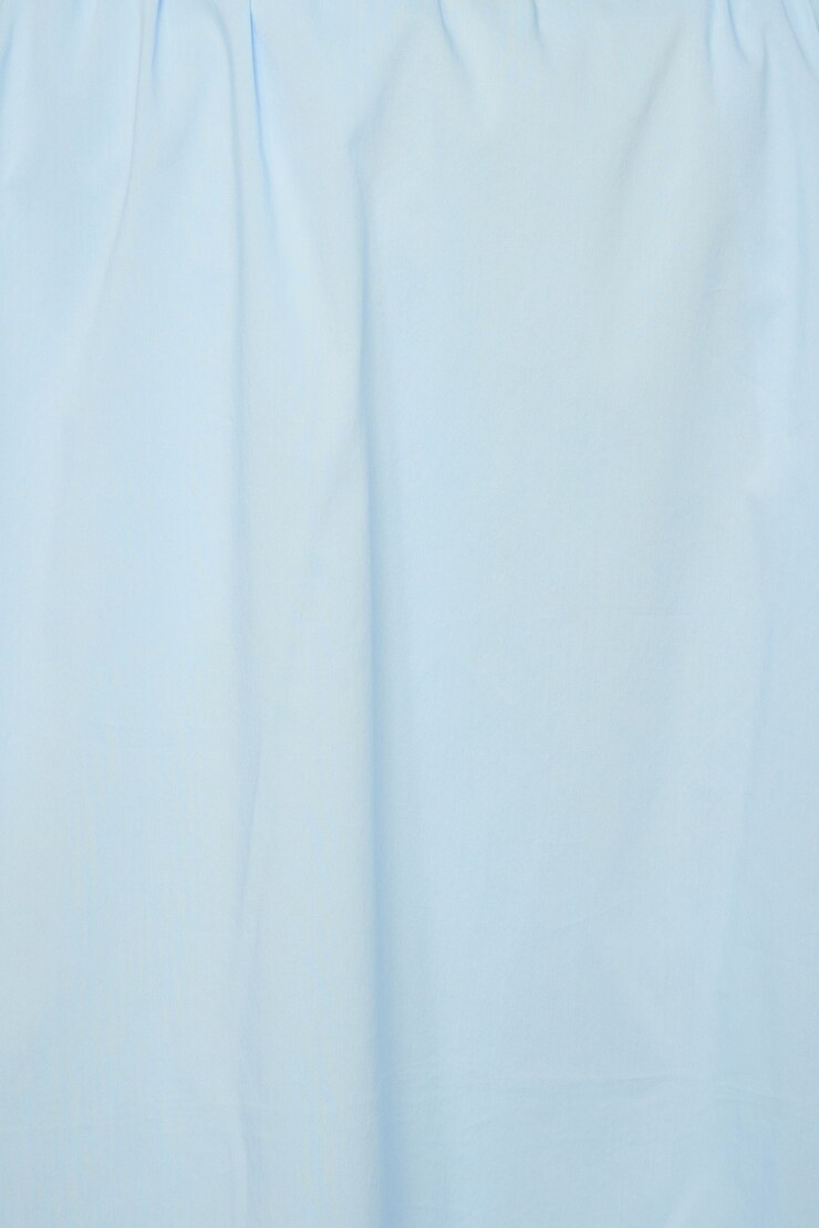 Jupe maxi volumineuse en popeline Bleu cachemire large