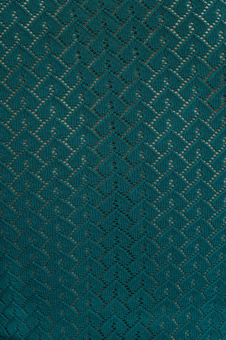 Pointelle Midi Dress Deep Teal large