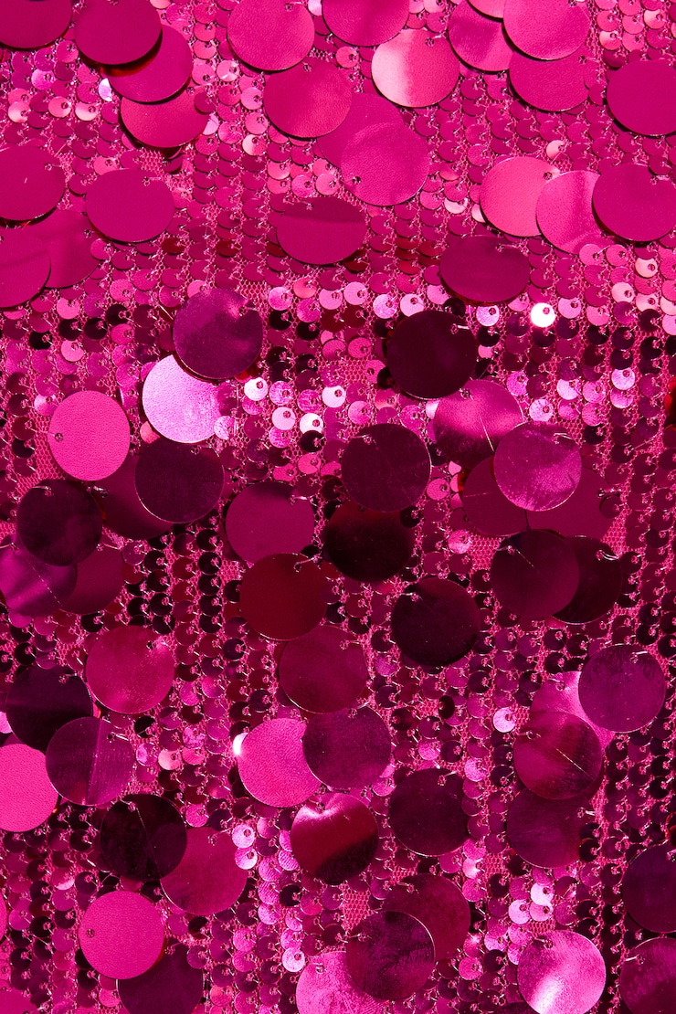 Sequin Tie Back Cami Top, Hot Pink, large