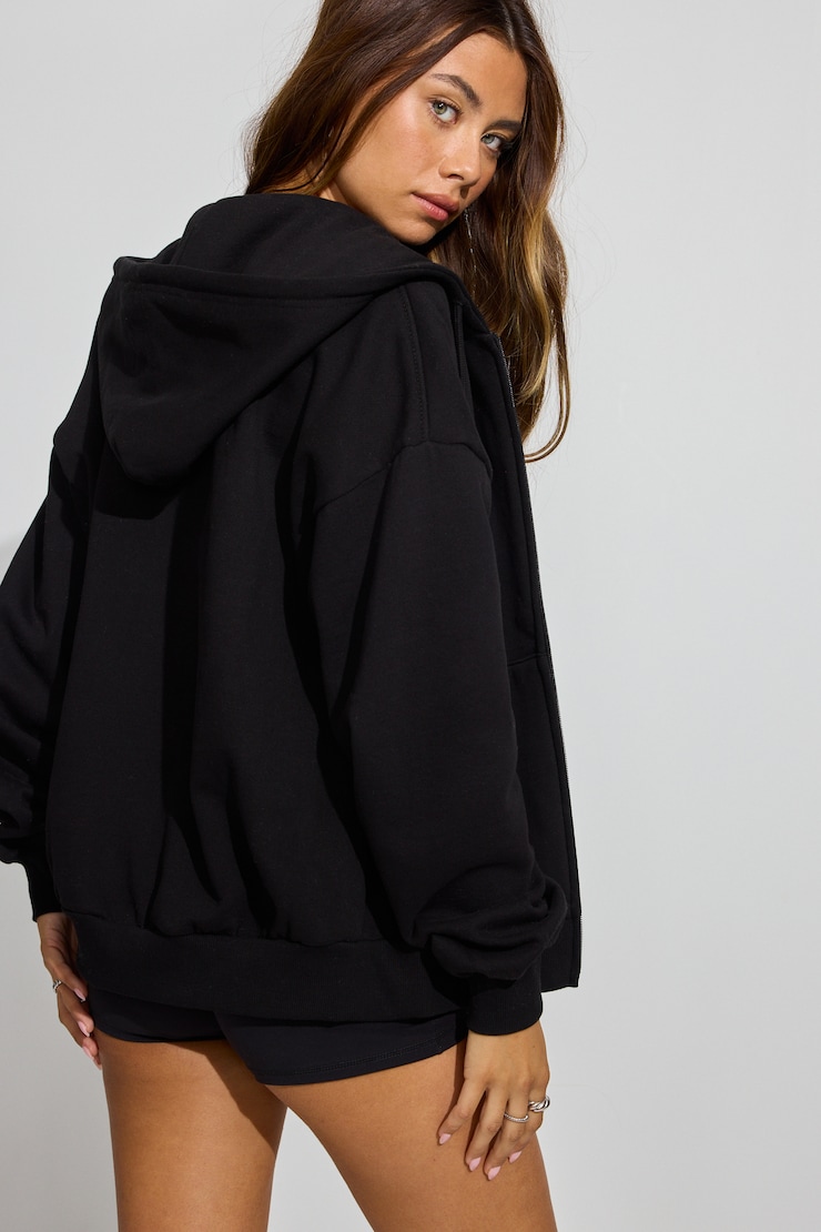 UltraFleece Full Zip Hoodie, Jet Black, large