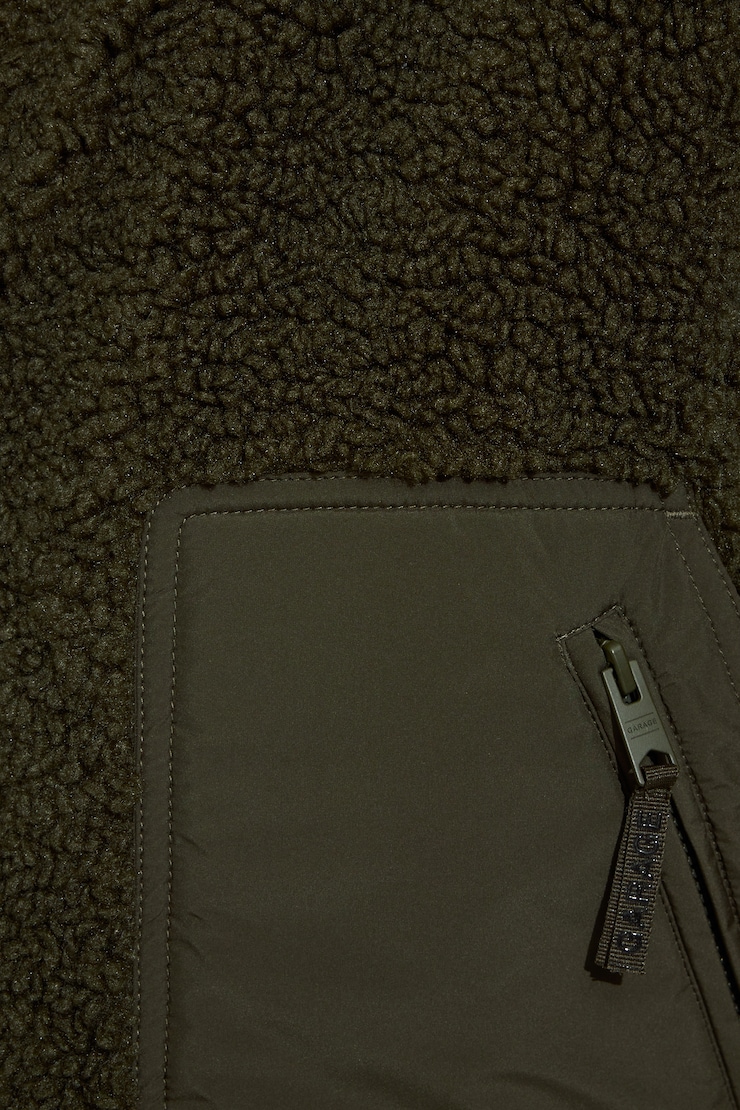 Sherpa Mixed Media Jacket