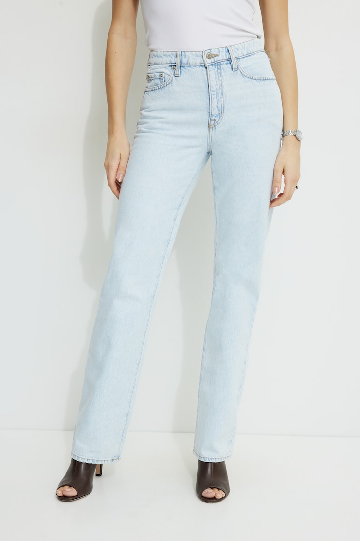 Cara Rigid High Rise Straight Leg Jeans Light Indigo / Whisper Blue large
