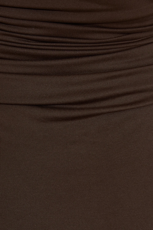 Ruched Tube Mini Dress - Garage - Brown - Women Clothing