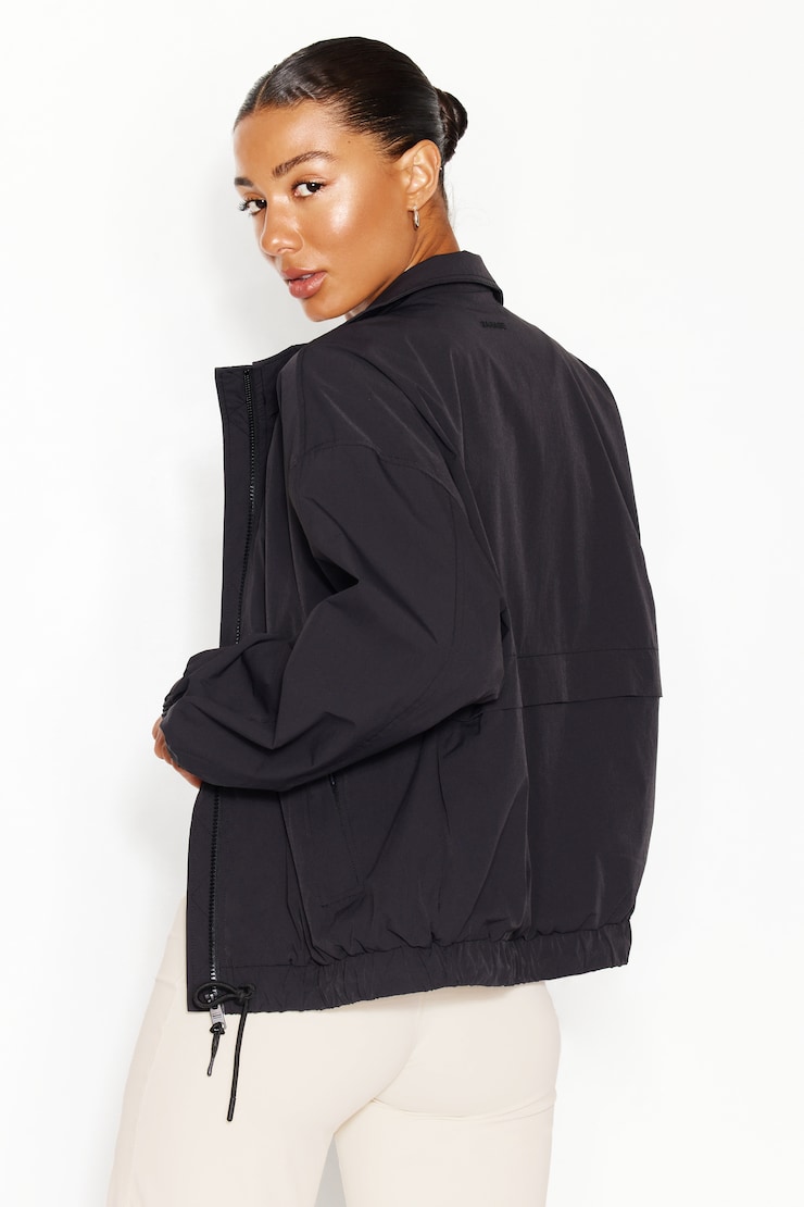 Long Windbreaker, Jet Black, large
