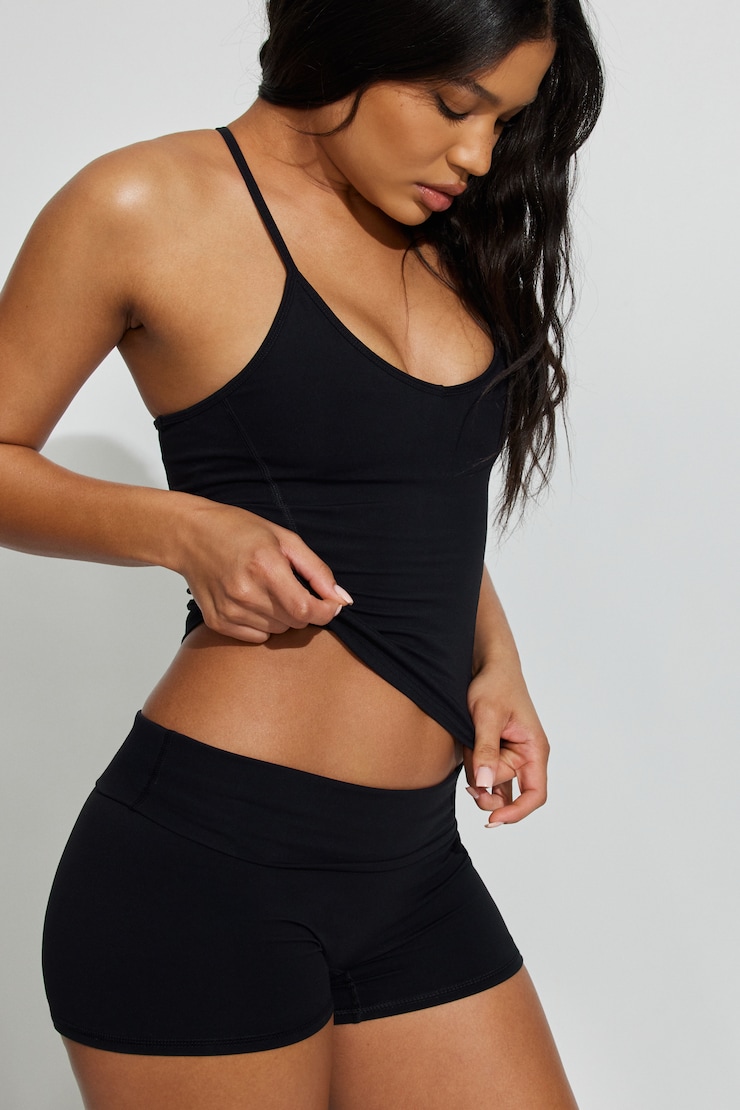 Active Y-Back Tank Top, Jet Black, large