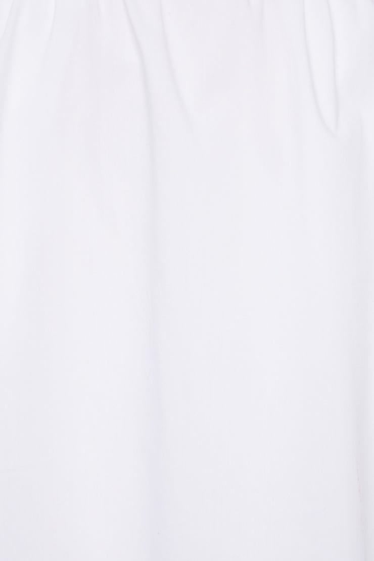 Voluminous Poplin Maxi Skirt Bright White large