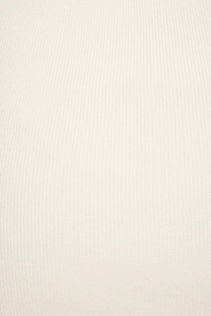 Mock Neck Ribbed Mini Dress Sea Salt Off-White large