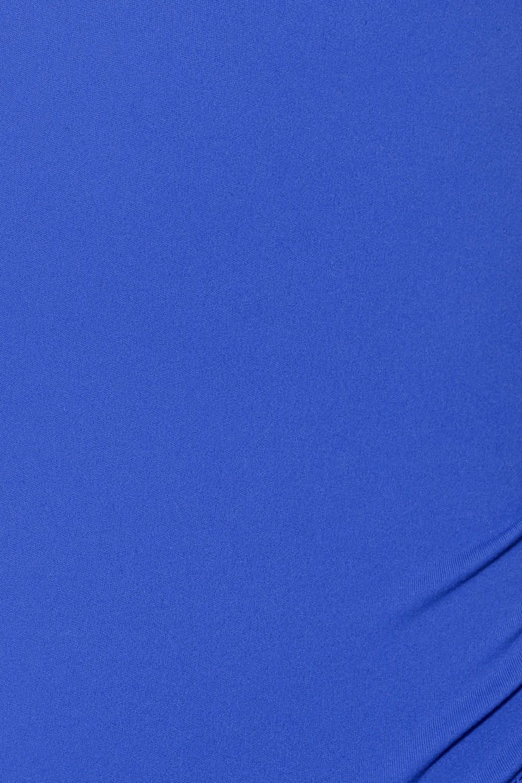 Sleek Plunge Halter Top, Electric Blue, large